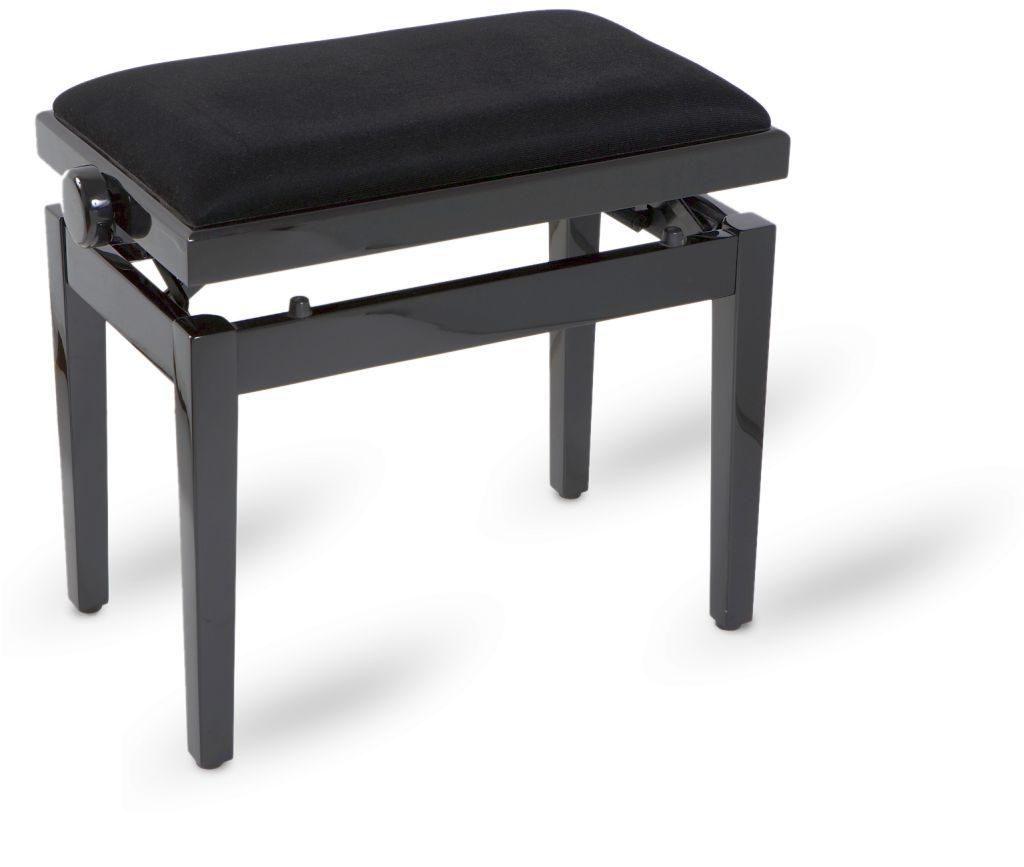Piano bench black polished