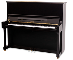 우리의 최고 모델은 특별히 풍부한 베이스 톤에 풍부한 음량으로 대부분의 소형 그랜드피아노를 능가하는 콘서트 피아노입니다.