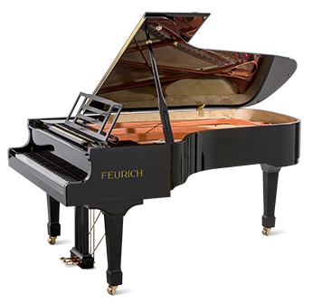 La construcción única del piano de cola de semi-concierto establece estándares de sonido y calidad completamente nuevos; desarrollado en colaboración con Stephen Paulello.