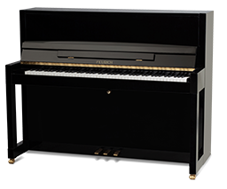 Modèle le plus compact de notre gamme de pianos FEURICH, cet instrument se marie  idéalement à la vie urbaine moderne, où l'optimisation de l'espace est une chose primordiale.